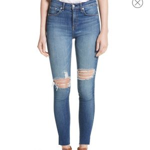 rag & bone Comfy Ripped High Rise Jeans Sz 29